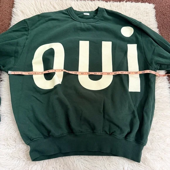 Clare V Forest Oversized Oui Sweatshirt - Picture 3 of 7